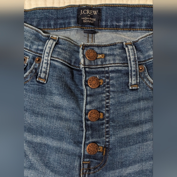 J Crew High Rise Button Fly Skinny Jean - Picture 2 of 10